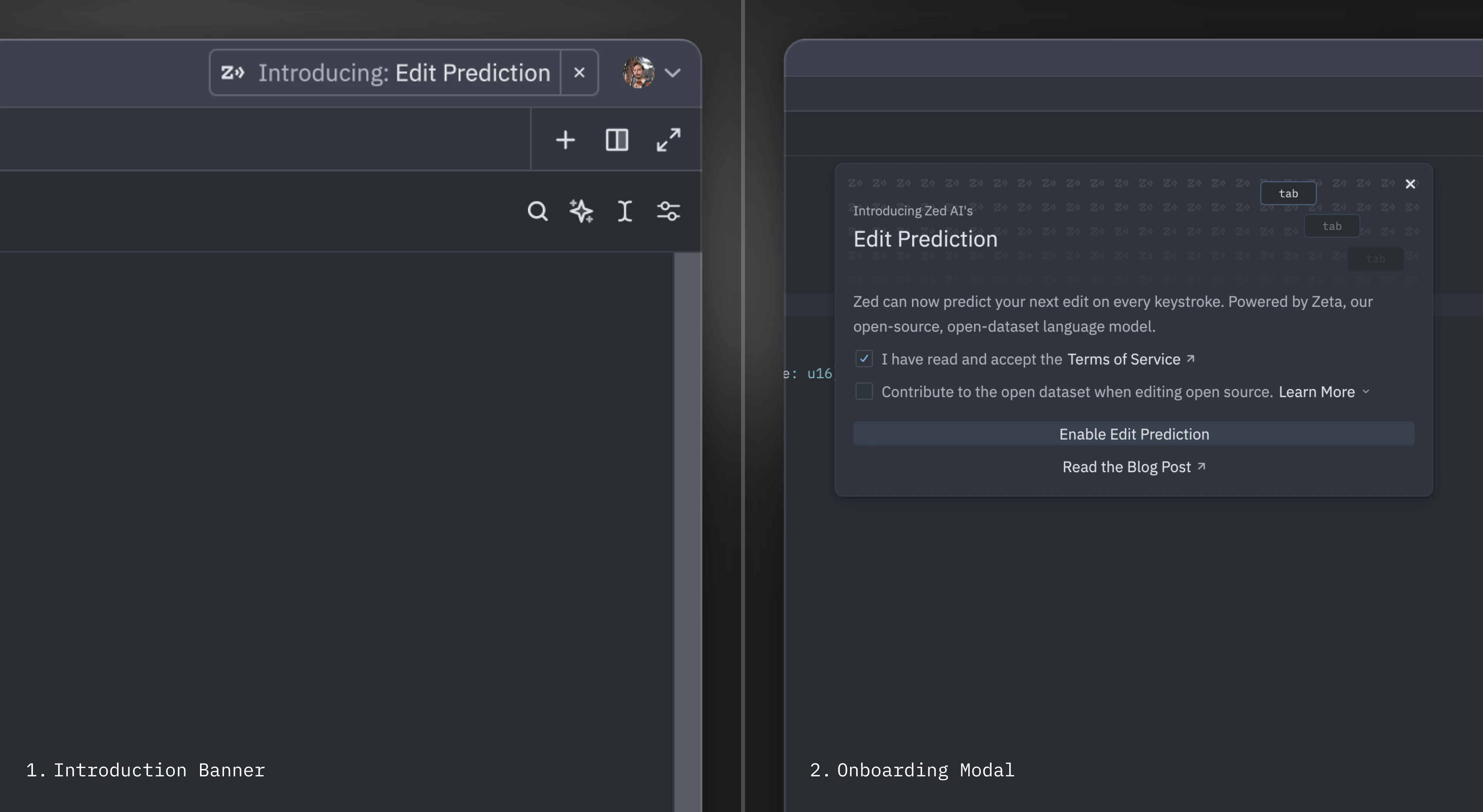 Onboarding banner and modal